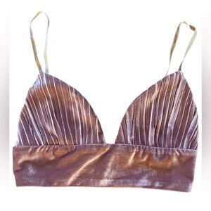 Rehab Velour Maueve Crop Top Size Small